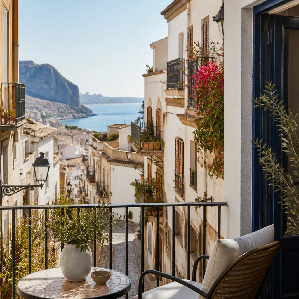 Editorial hero image for a Spanish property content hub article. Topic: Buying Property in Casco Antiguo, Spain: A Comprehensive Guide. Region: costa-blanca. Town: casco-antiguo. Elegant Mediterranean real estate lifestyle, bright natural light, no text, no logos.