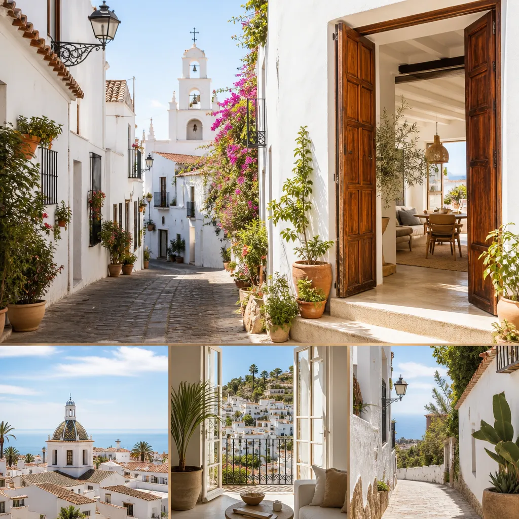 Editorial hero image for a Spanish property content hub article. Topic: Buying Property in Casco Historico Santa Cruz, Spain: A Comprehensive Guide. Region: costa-del-sol. Town: casco-historico-santa-cruz. Elegant Mediterranean real estate lifestyle, bright natural light, no text, no logos.