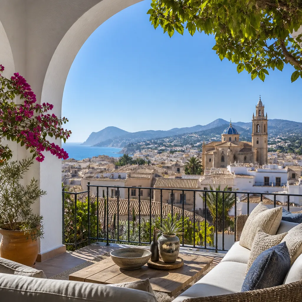 Editorial hero image for a Spanish property content hub article. Topic: A Comprehensive Guide to Buying Property in Centro Spain. Region: costa-blanca. Town: centro. Elegant Mediterranean real estate lifestyle, bright natural light, no text, no logos.