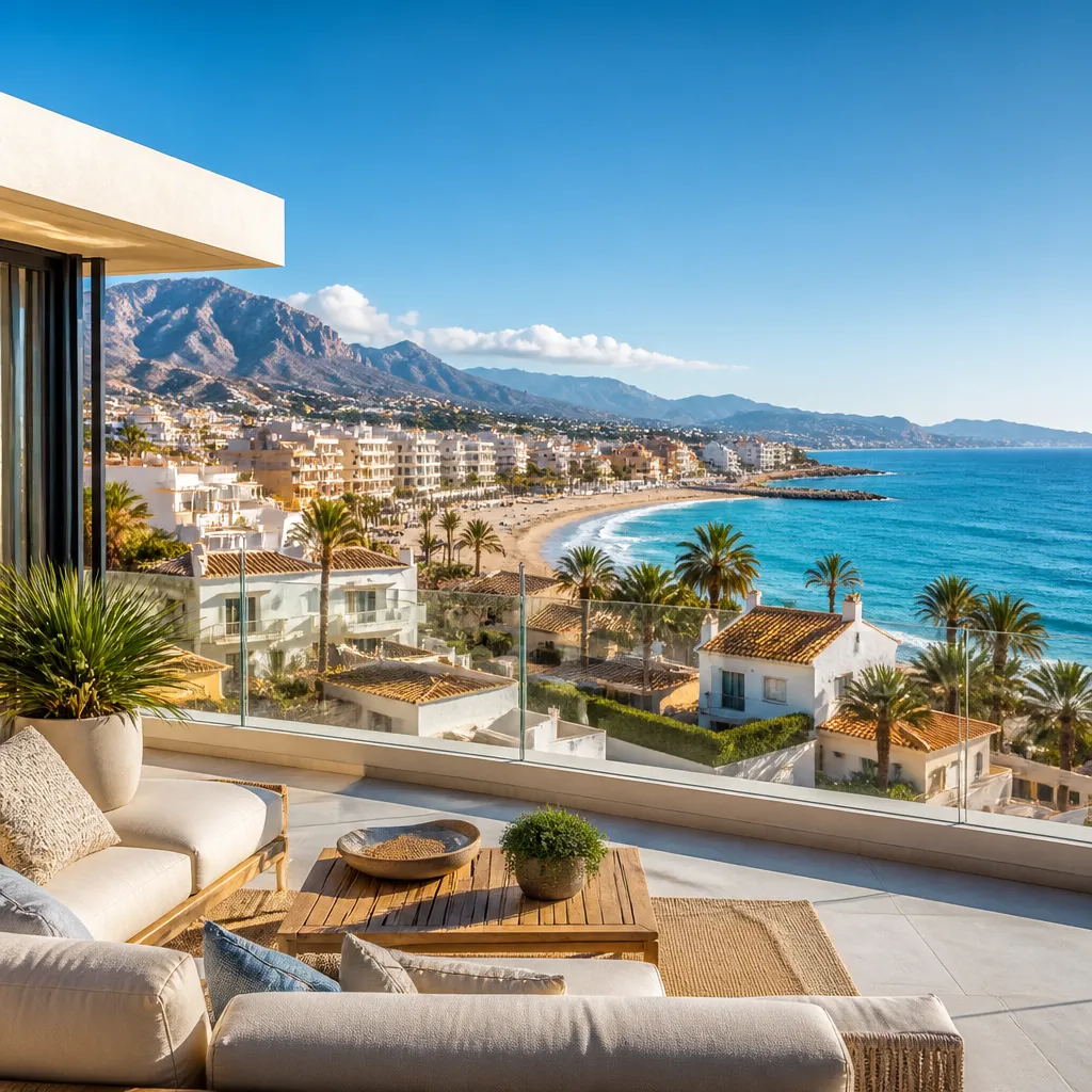Editorial hero image for a Spanish property content hub article. Topic: Buying Property in El Campello, Spain: A Comprehensive Guide. Region: costa-blanca. Town: el-campello. Elegant Mediterranean real estate lifestyle, bright natural light, no text, no logos.