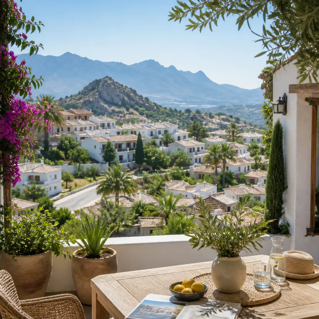 Editorial hero image for a Spanish property content hub article. Topic: Your Guide to Buying Property in El Molino, Spain. Region: costa-blanca. Town: el-molino. Elegant Mediterranean real estate lifestyle, bright natural light, no text, no logos.