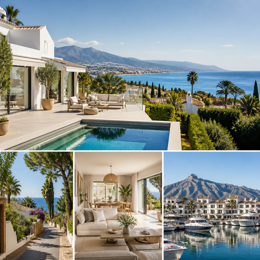Editorial hero image for a Spanish property content hub article. Topic: A Comprehensive Guide to Buying Property in La Carolina Guadalpin, Spain. Region: costa-del-sol. Town: la-carolina-guadalpin. Elegant Mediterranean real estate lifestyle, bright natural light, no text, no logos.