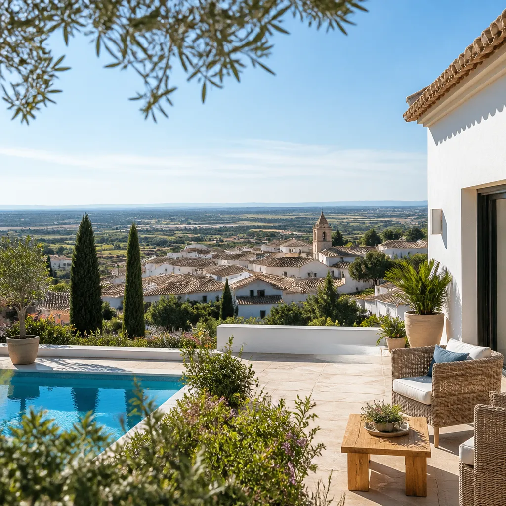Editorial hero image for a Spanish property content hub article. Topic: Buying Property in San Cayetano, Spain: A Comprehensive Guide. Region: costa-blanca. Town: san-cayetano. Elegant Mediterranean real estate lifestyle, bright natural light, no text, no logos.