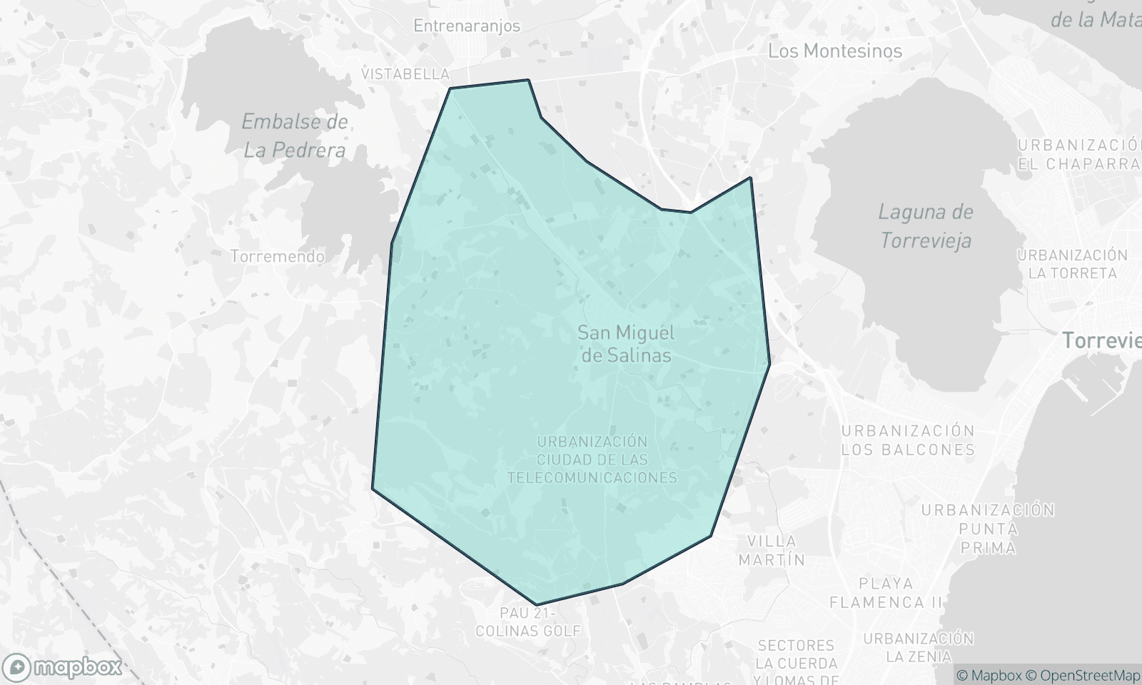 Mapa ilustrativo de San Miguel De Salinas