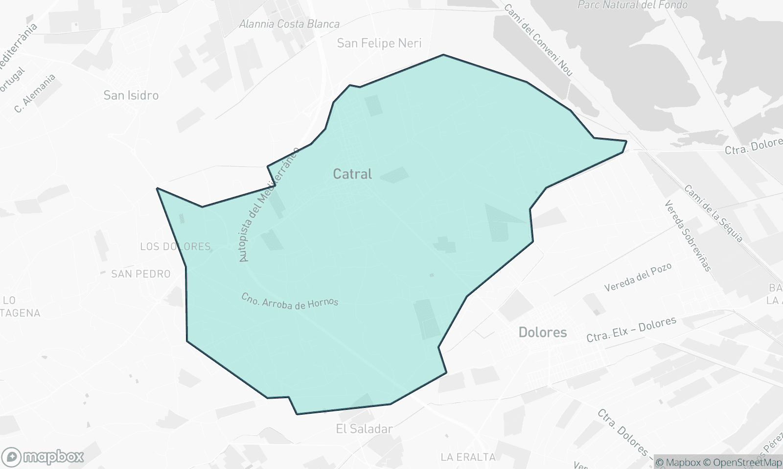 Illustrative Karte von Catral