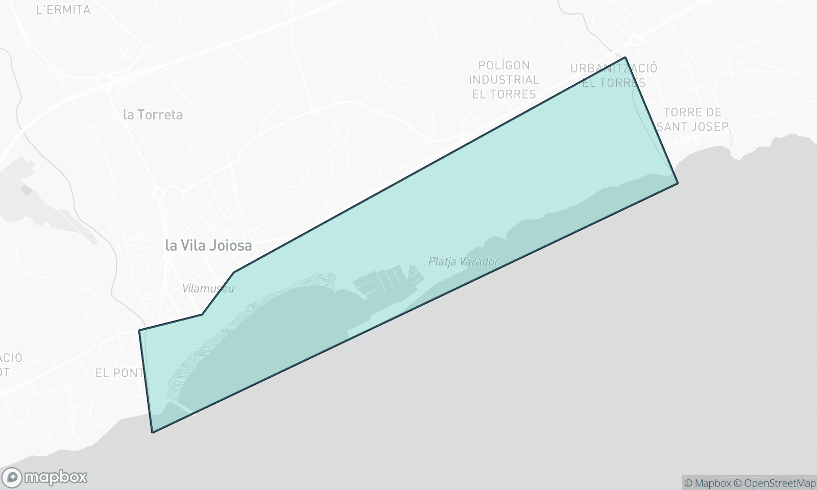 Illustratieve kaart van Platja Vila Joiosa