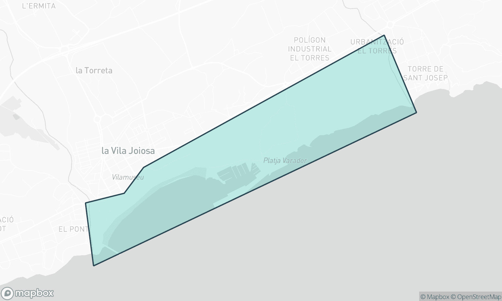 Illustrative Karte von Platja Vila Joiosa