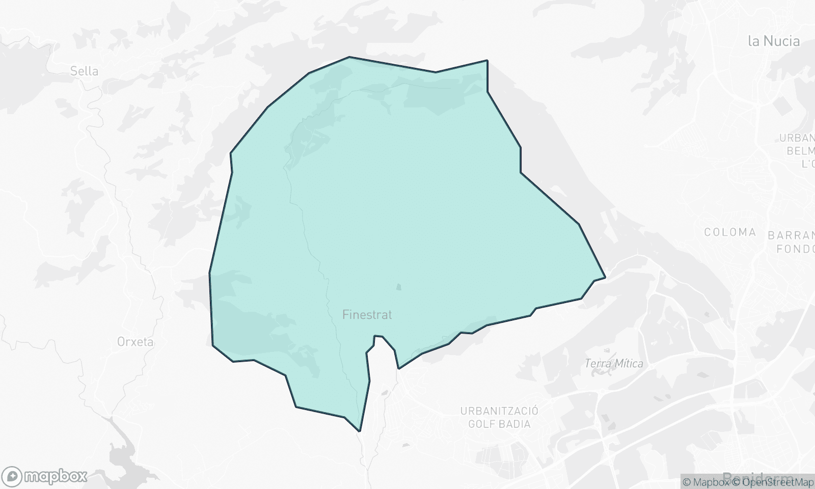 Illustrative map of Finestrat Pueblo