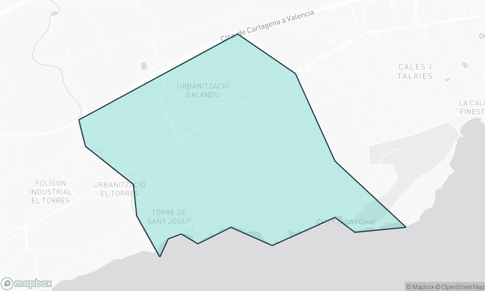 Mapa ilustracyjna Platja De Torres