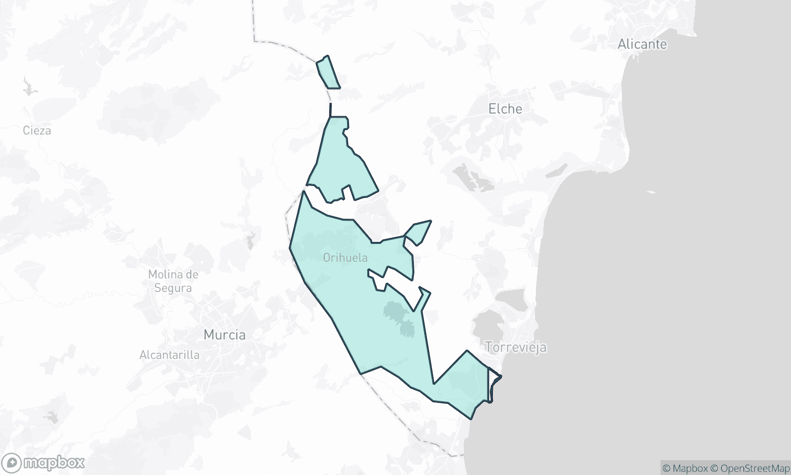 Illustrative map of Orihuela