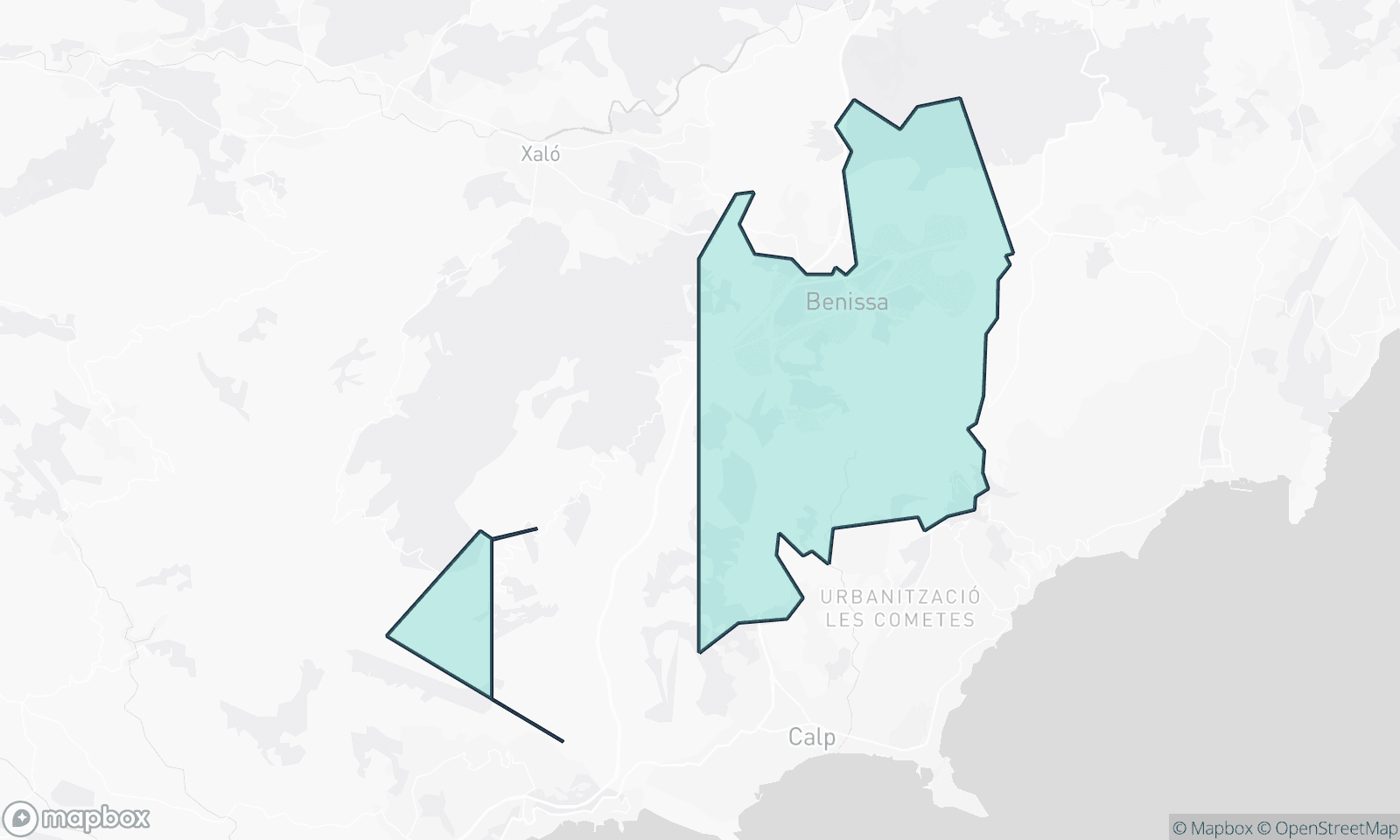 Illustrative map of Benissa Pueblo