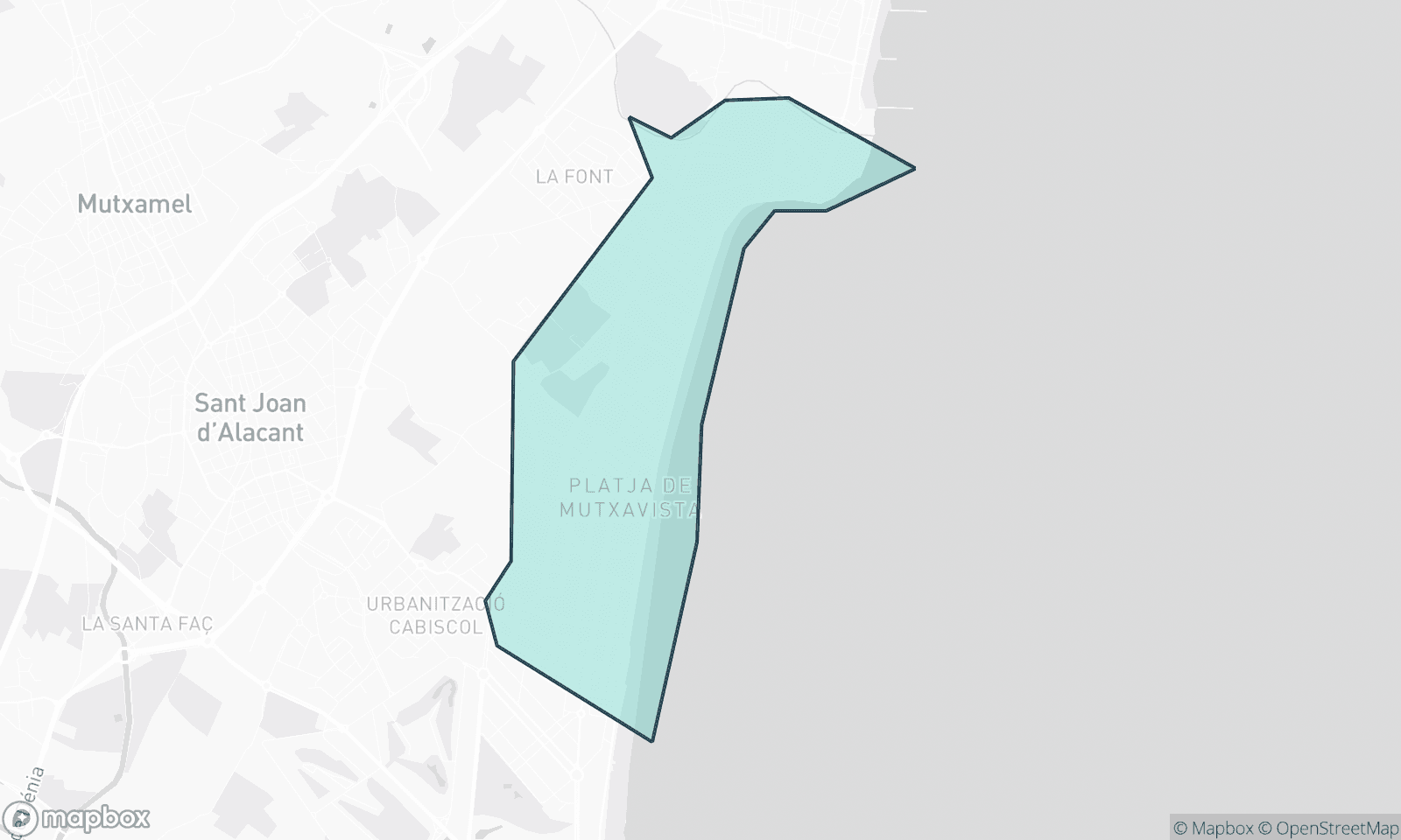 Illustrative Karte von Playa Muchavista