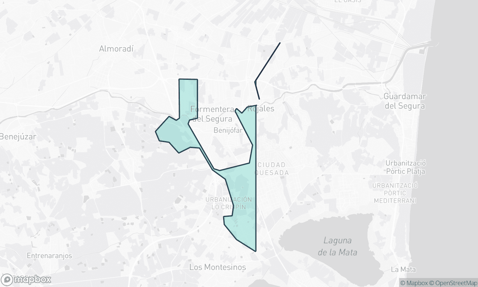 Mapa ilustrativo de Rojales