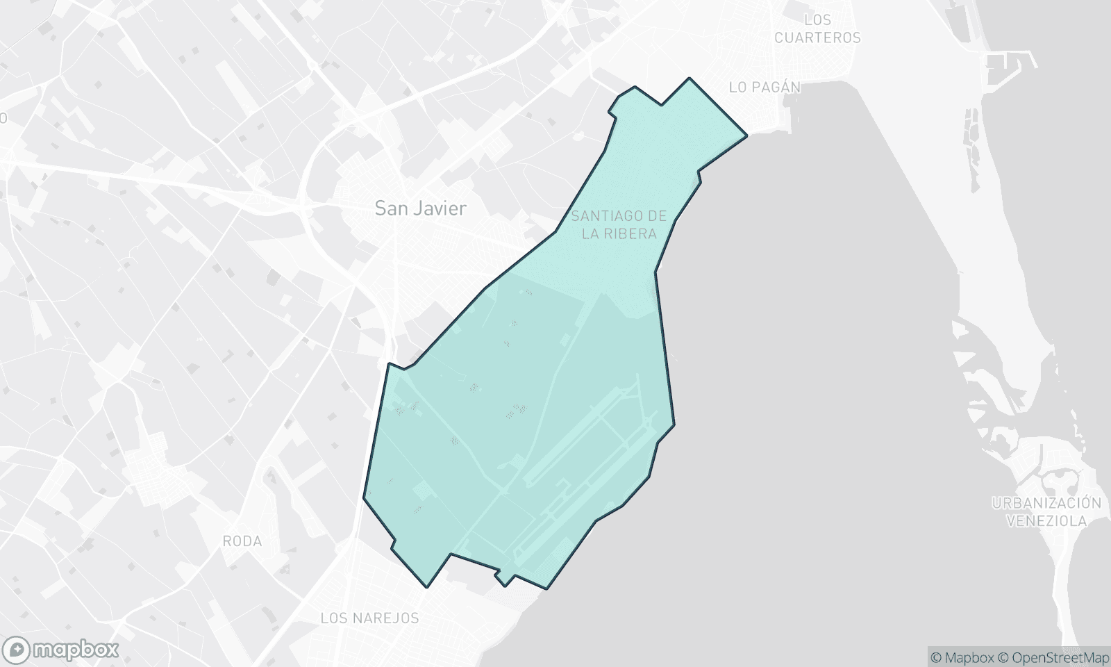 Illustrativt kart over Santiago De La Ribera
