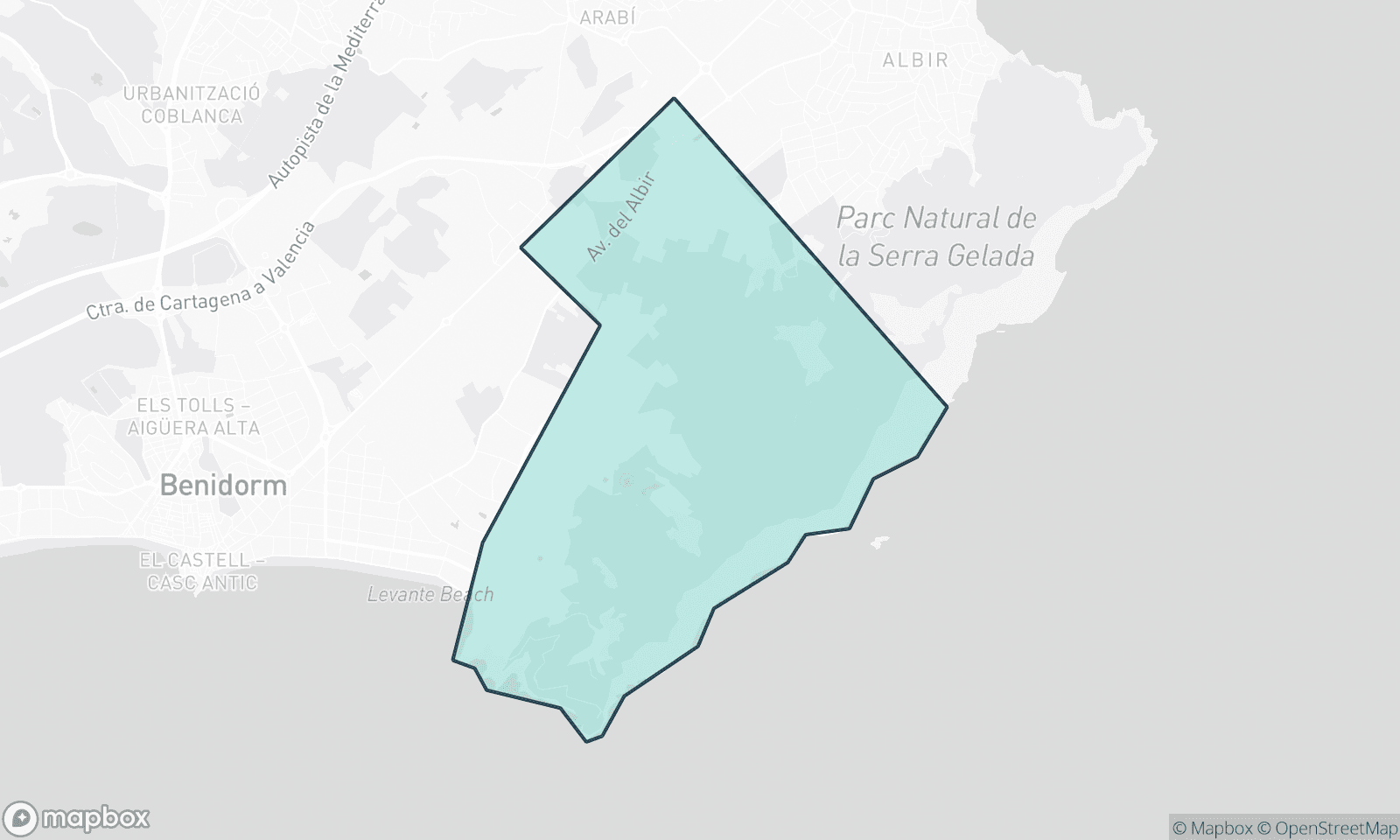 Mapa ilustracyjna Zona Sierra Helada