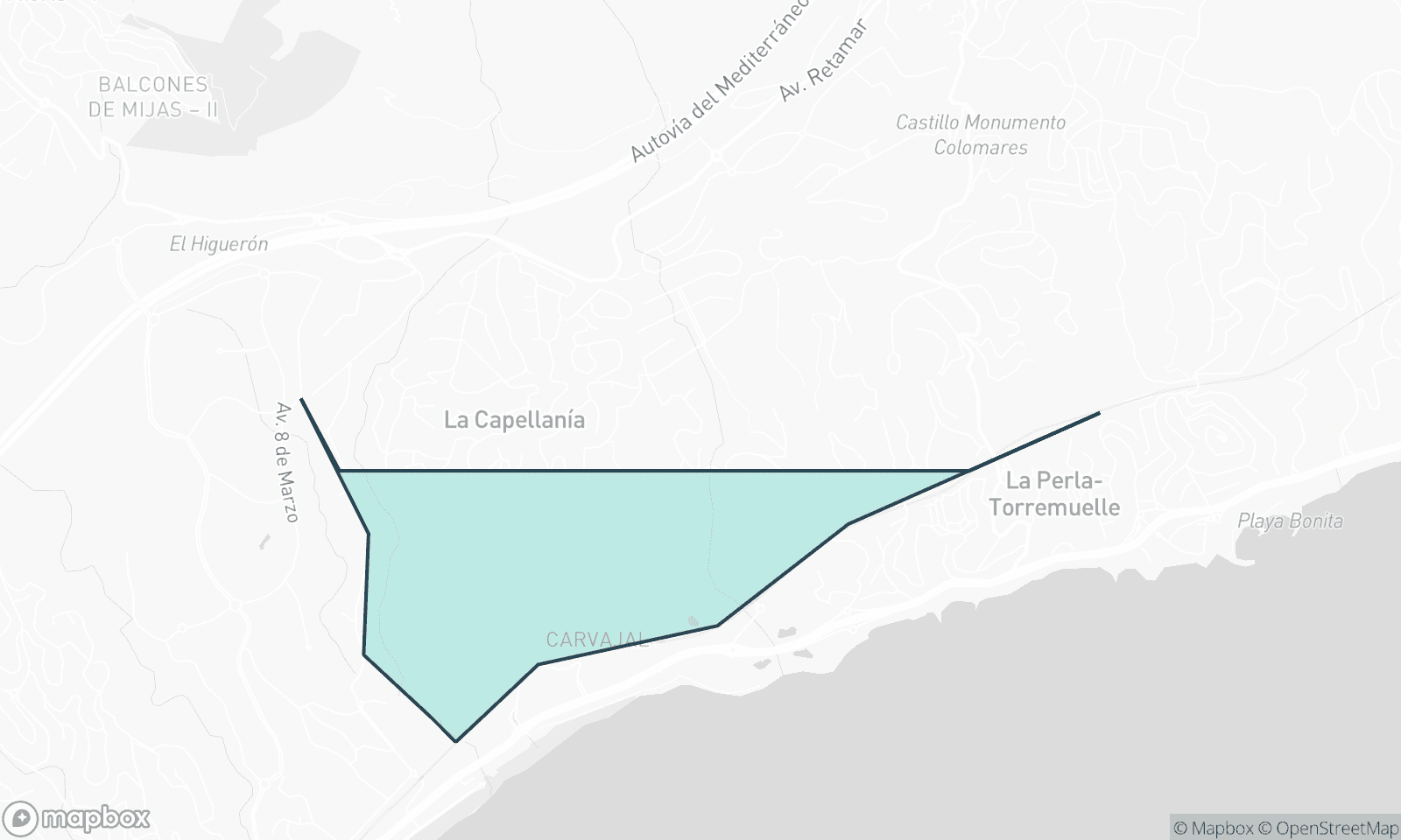 Illustrativ karta över El Higueron Capellania