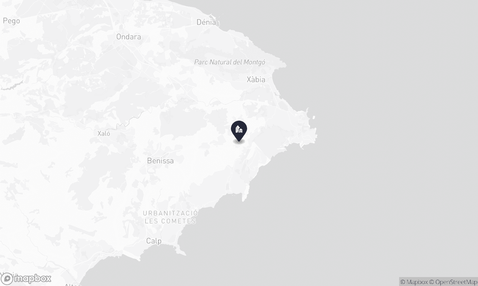 Mapa ilustrativo de Benitachell