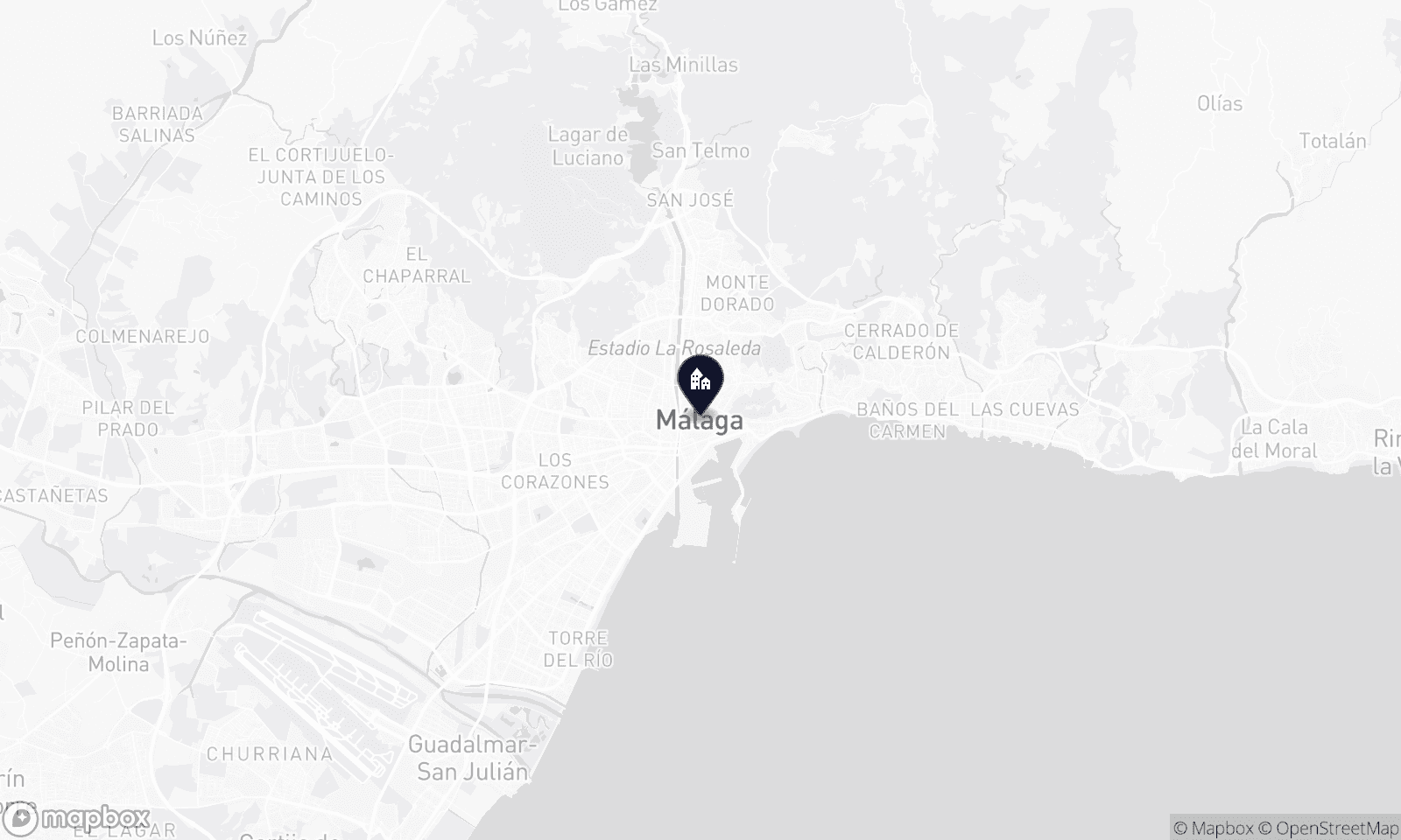 Illustrative Karte von Málaga