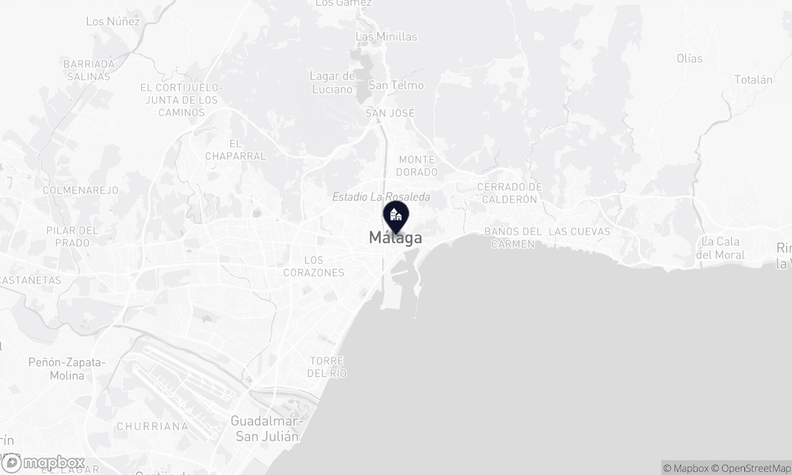 Mapa ilustrativo de Málaga