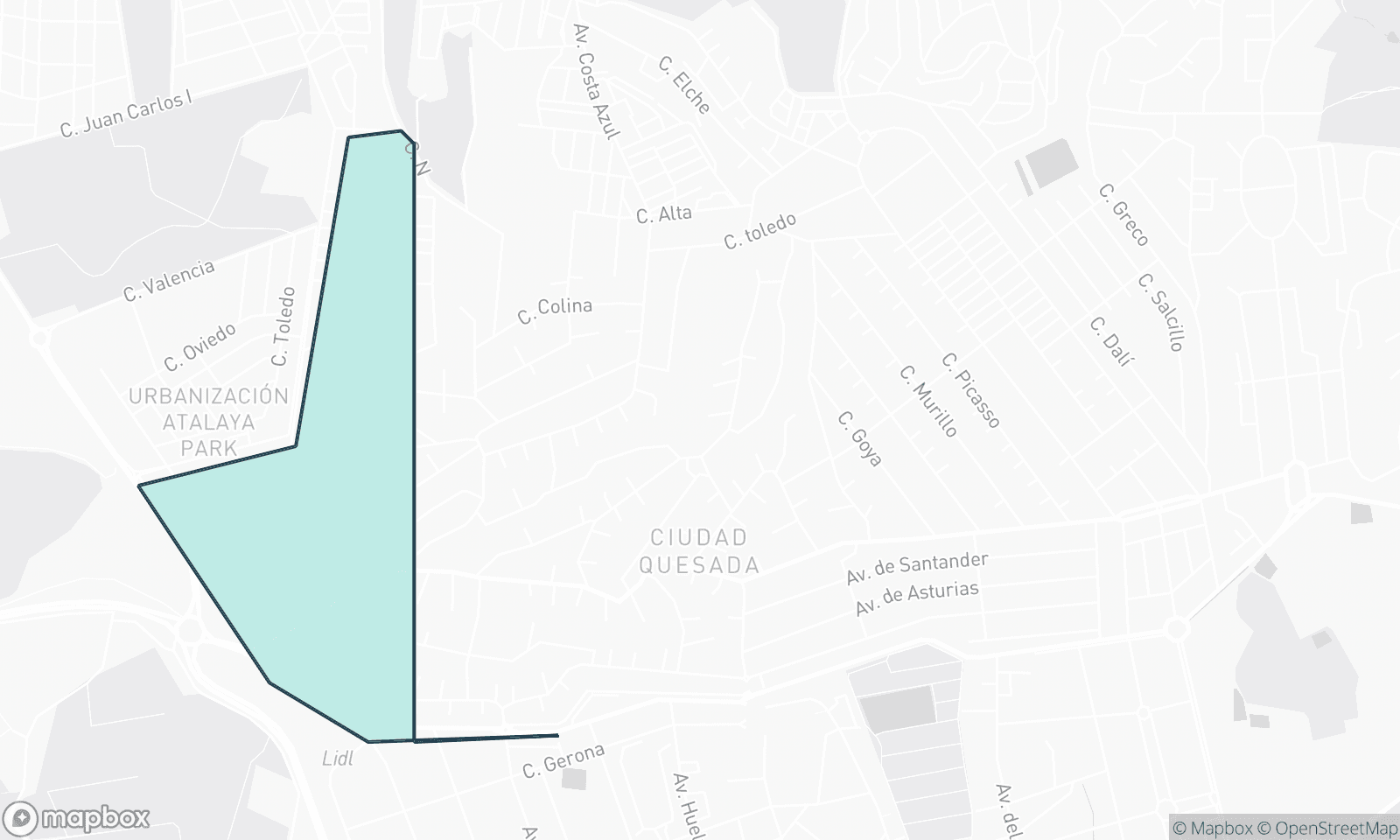 Illustrative map of Centro De La Ciudad Quesada