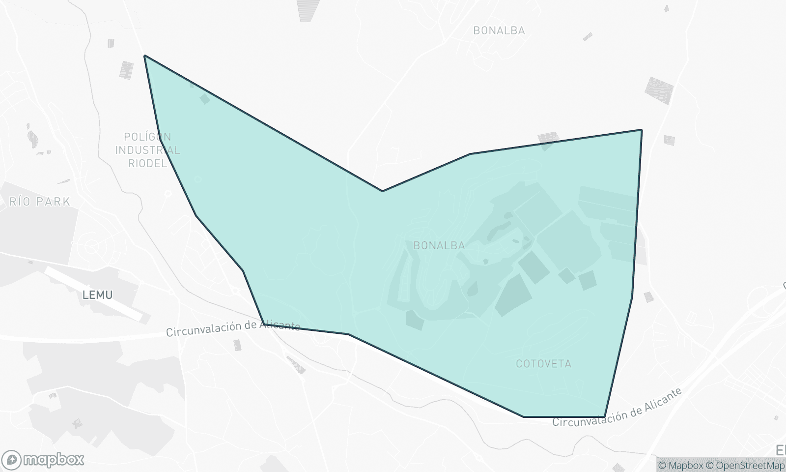 Illustrativ karta över Bonalba Cotoveta