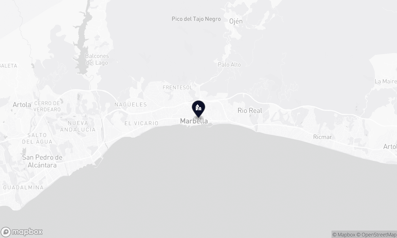 Illustrative map of Marbella