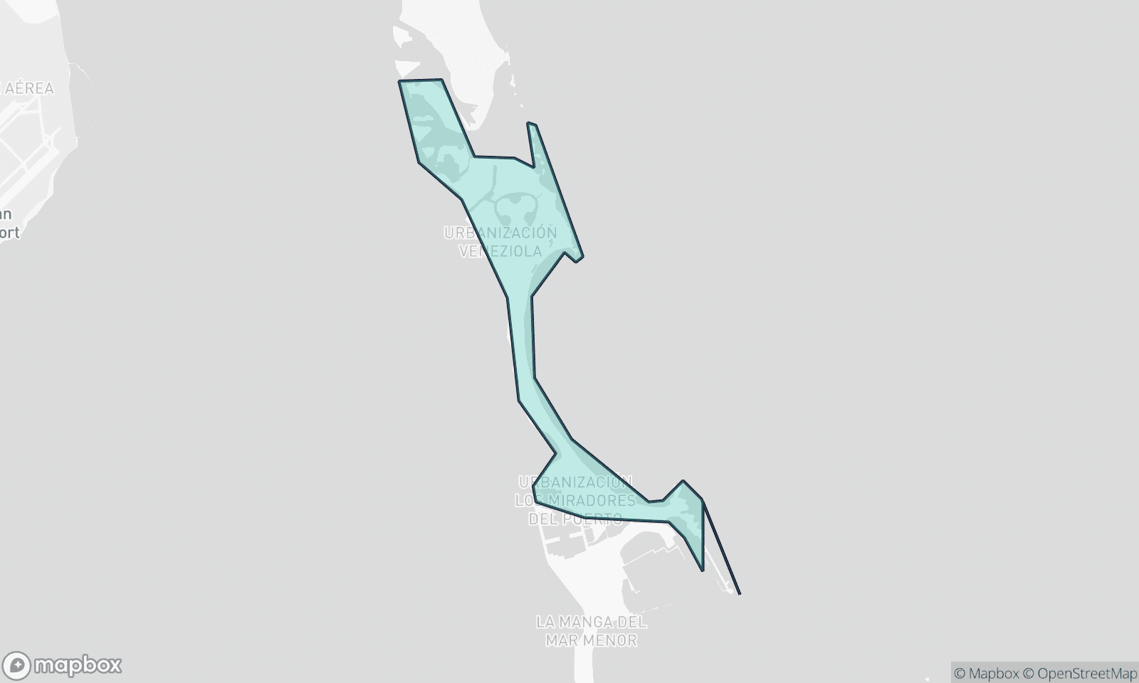 Illustrative Karte von Playa Del Esparto Veneziola