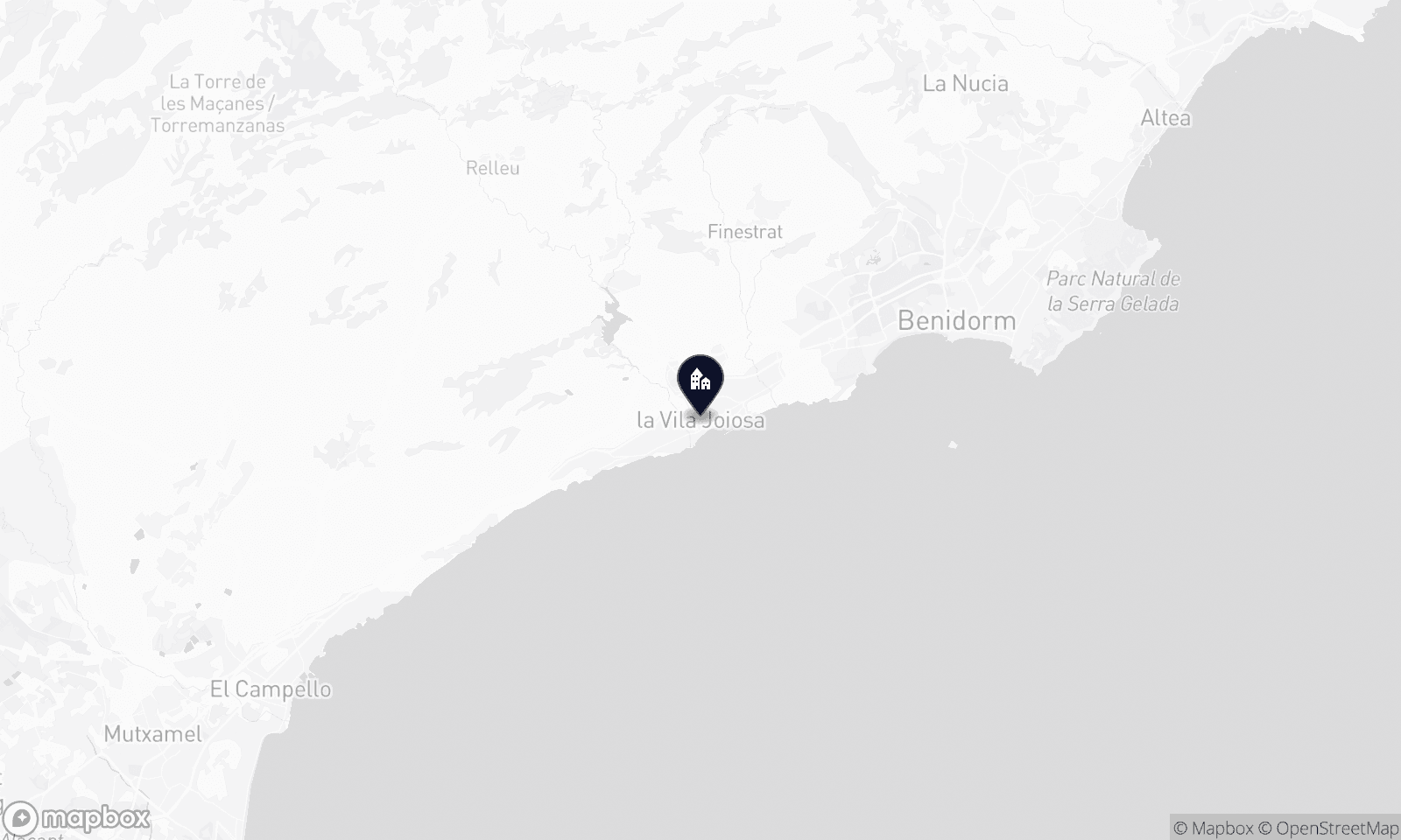 Illustrative Karte von Villajoyosa