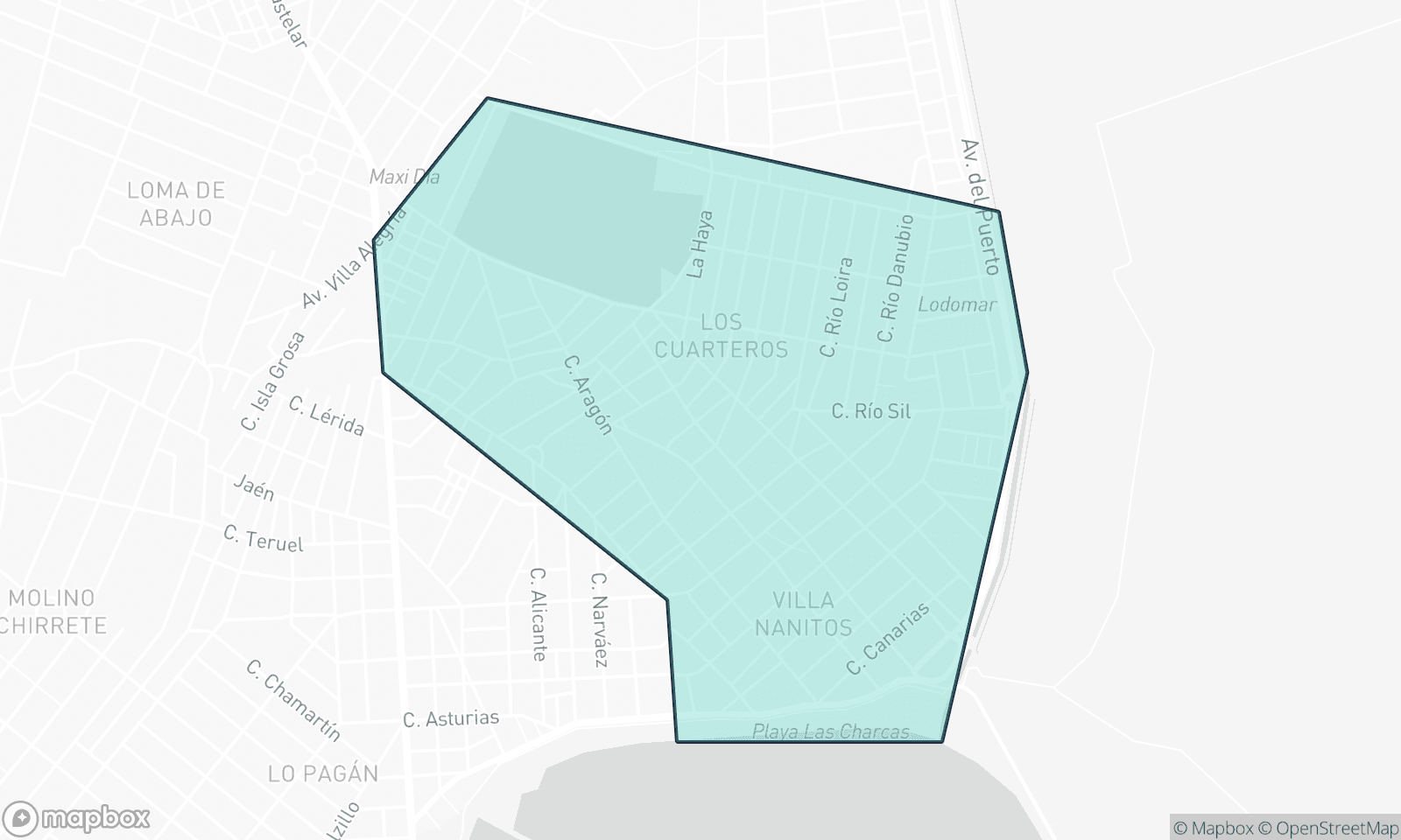 Mapa ilustrativo de Los Cuarteros