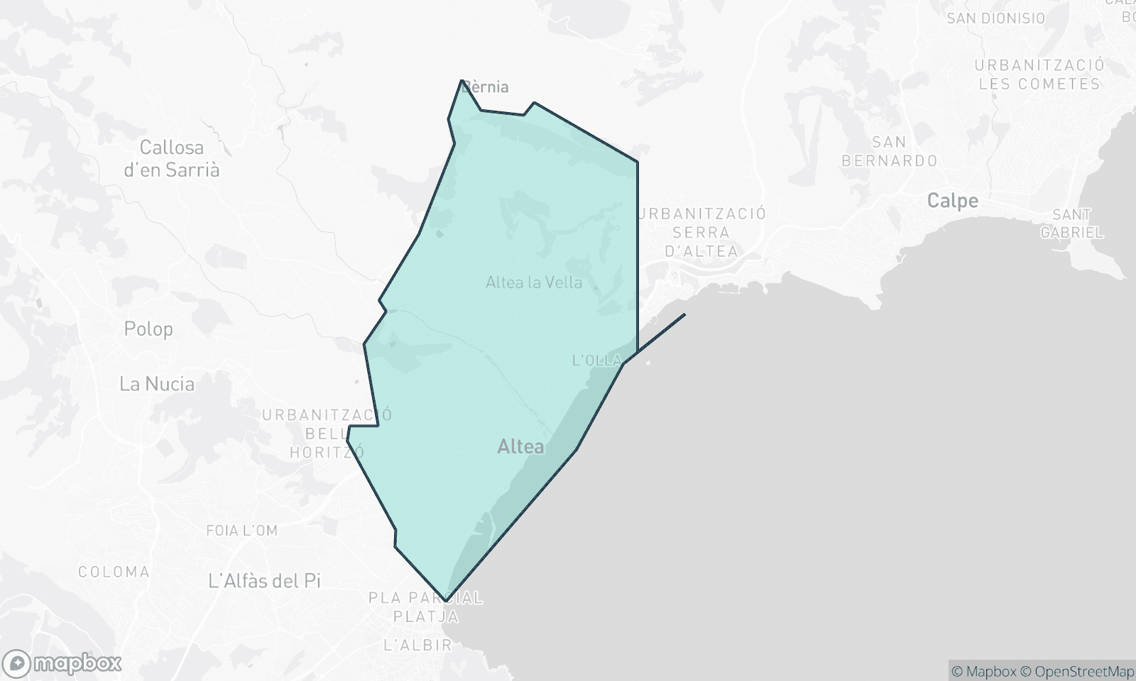 Mapa ilustracyjna Altea