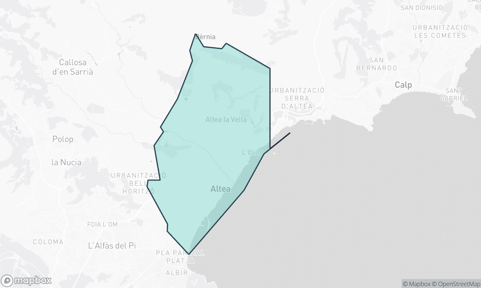 Illustrative map of Altea