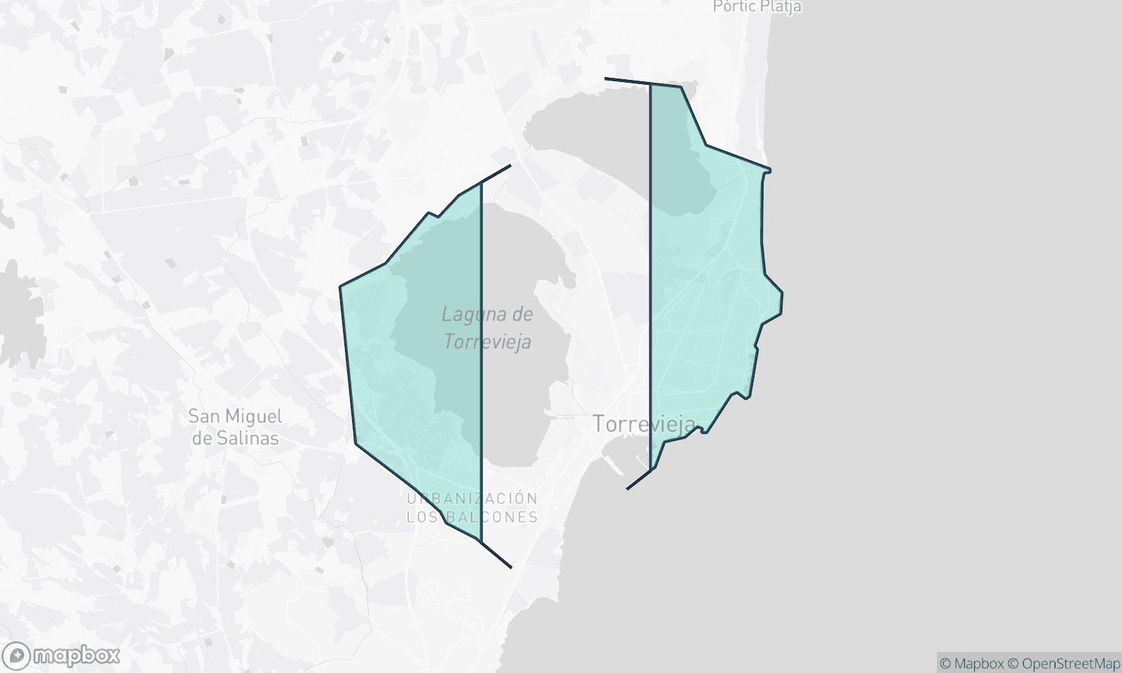 Illustrative map of Torrevieja