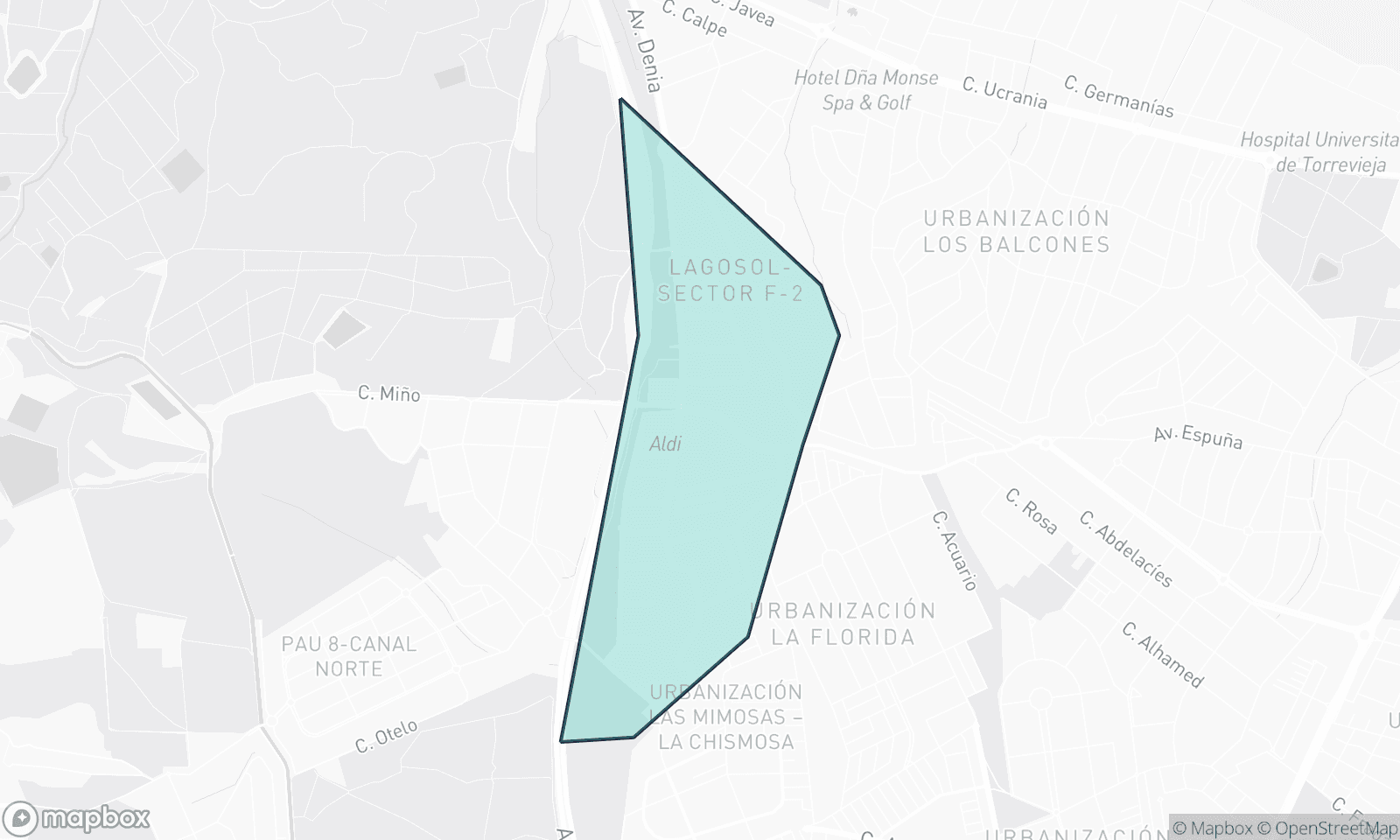 Illustrative Karte von Zona Lago Los Almendros