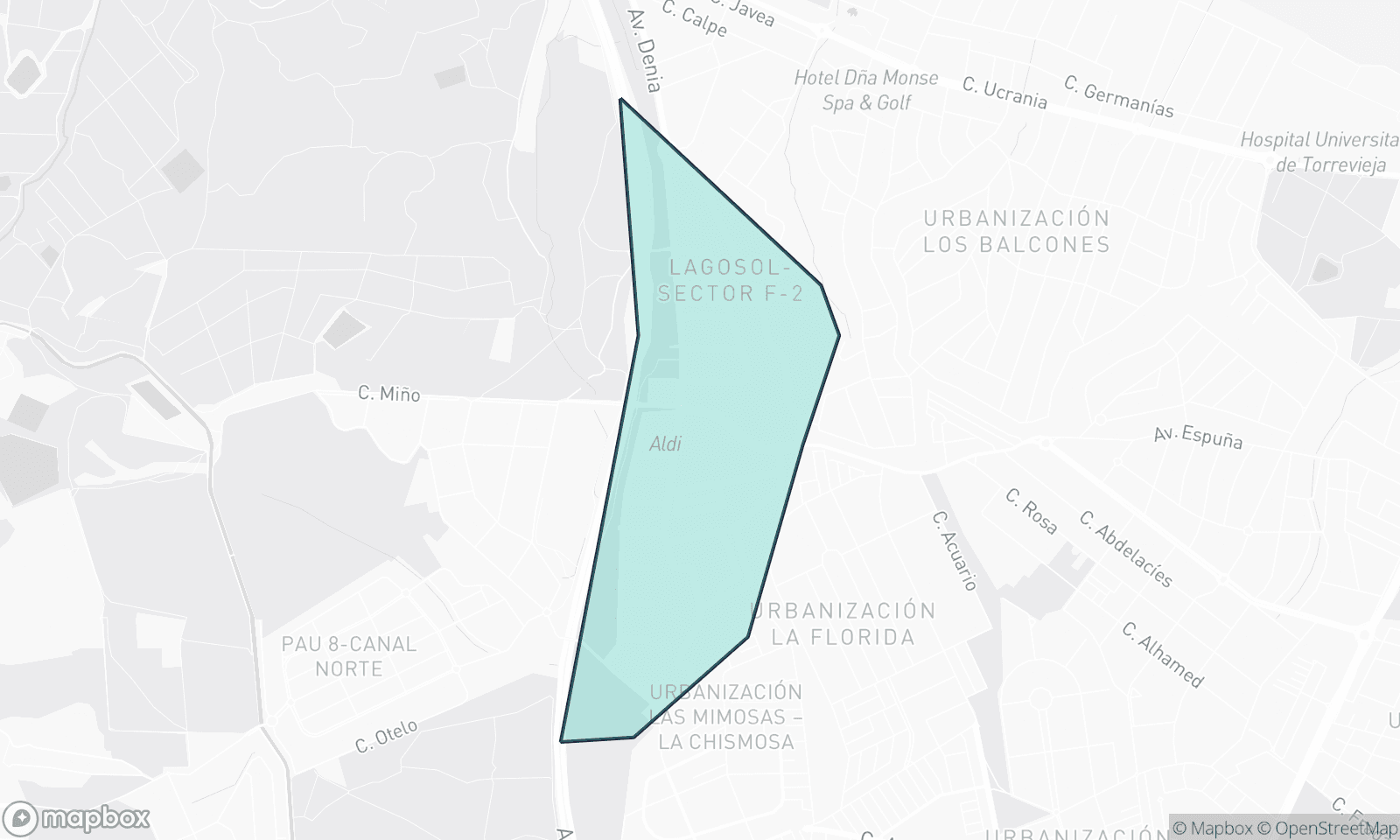 Mapa ilustrativo de Zona Lago Los Almendros